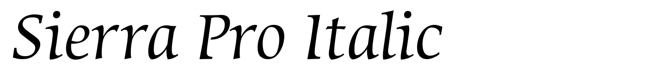 Sierra Pro Italic